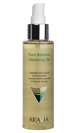 Изображение товара Aravia Professional Гидрофильное масло для умывания с салициловой кислотой и чёрным тмином Pure Balance Cleansing Oil 110 мл 1 шт