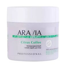 Купить Aravia Organic Антицеллюлитный сухой скраб для тела Citrus Coffee 300 г 1 шт цена