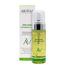 Изображение товара Aravia Laboratories Пенка для умывания с коллоидной серой и экстрактом женьшеня Anti-Acne Cleansing Foam 150 мл 1 шт