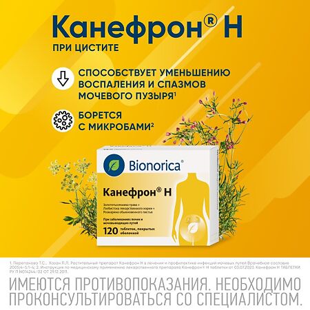Канефрон Н таблетки покрыт.об. 120 шт