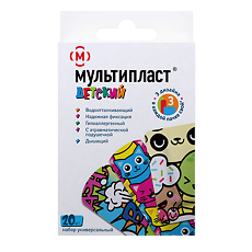 Купить Пластырь Мультипласт набор бактерицидный детский 20 шт цена