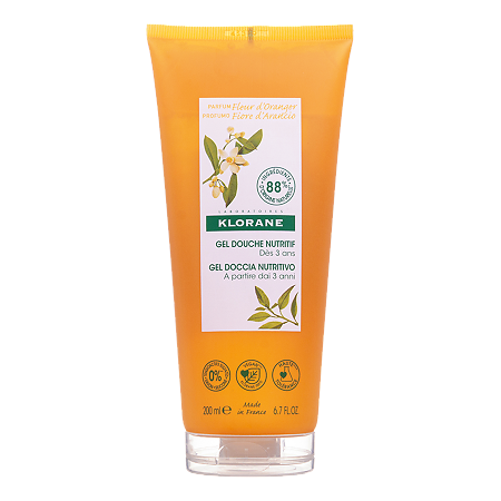 Изображение товара Klorane гель для душа питальный цветок апельсина с органическим маслом Купуасу 200 мл 1 шт