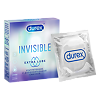 Презервативы Durex Invisible Extra Lube из натурального латекса ультратонкие 3 шт