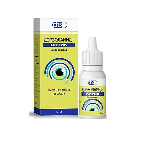 Дорзоламид-Оптик капли глазные 20 мг/мл 5 мл 1 шт