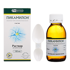 Купить Пикамилон раствор для приема внутрь 4 мг/мл 100 мл 1 шт цена