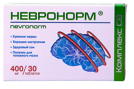 Невронорм 400 мг таблетки массой 0,4 г 30 шт