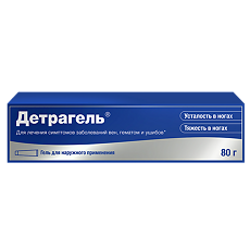 Изображение товара Детрагель гель для наружного применения 100 ме/г+10 мг/г+10 мг/г туба 80 г 1 шт
