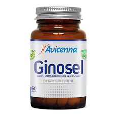 Купить Авиценна Гиносел/Avıcenna Gınosel (гинкго билоба, селен, омега-3 и комплекс витаминов В) капсулы массой 1348 мг 60 шт цена