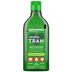 Купить Biopharma Trippel Tran Рыбий жир из печени арктической трески жидкий со вкусом лайма 375 мл 1 шт цена