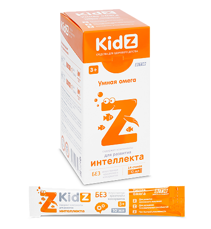 Кидз (Kidz) Умная Омега 3+ стики по 10 мл 14 шт