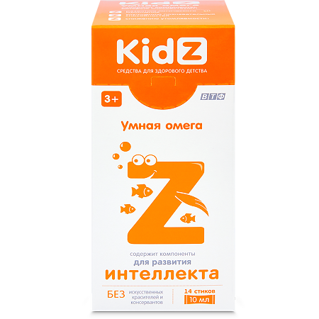 Кидз (Kidz) Умная Омега 3+ стики по 10 мл 14 шт