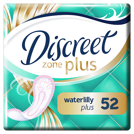 Discreet Прокладки ежедневные Zone Plus Waterlily 52 шт