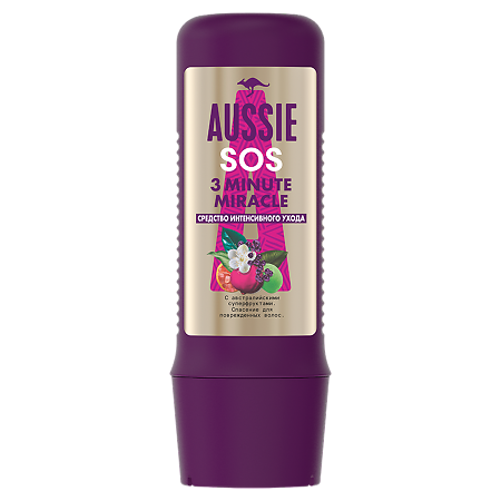 Aussie SOS 3 Minute Miracle Средство интенсивного ухода для поврежденных волос 225 мл 1 шт