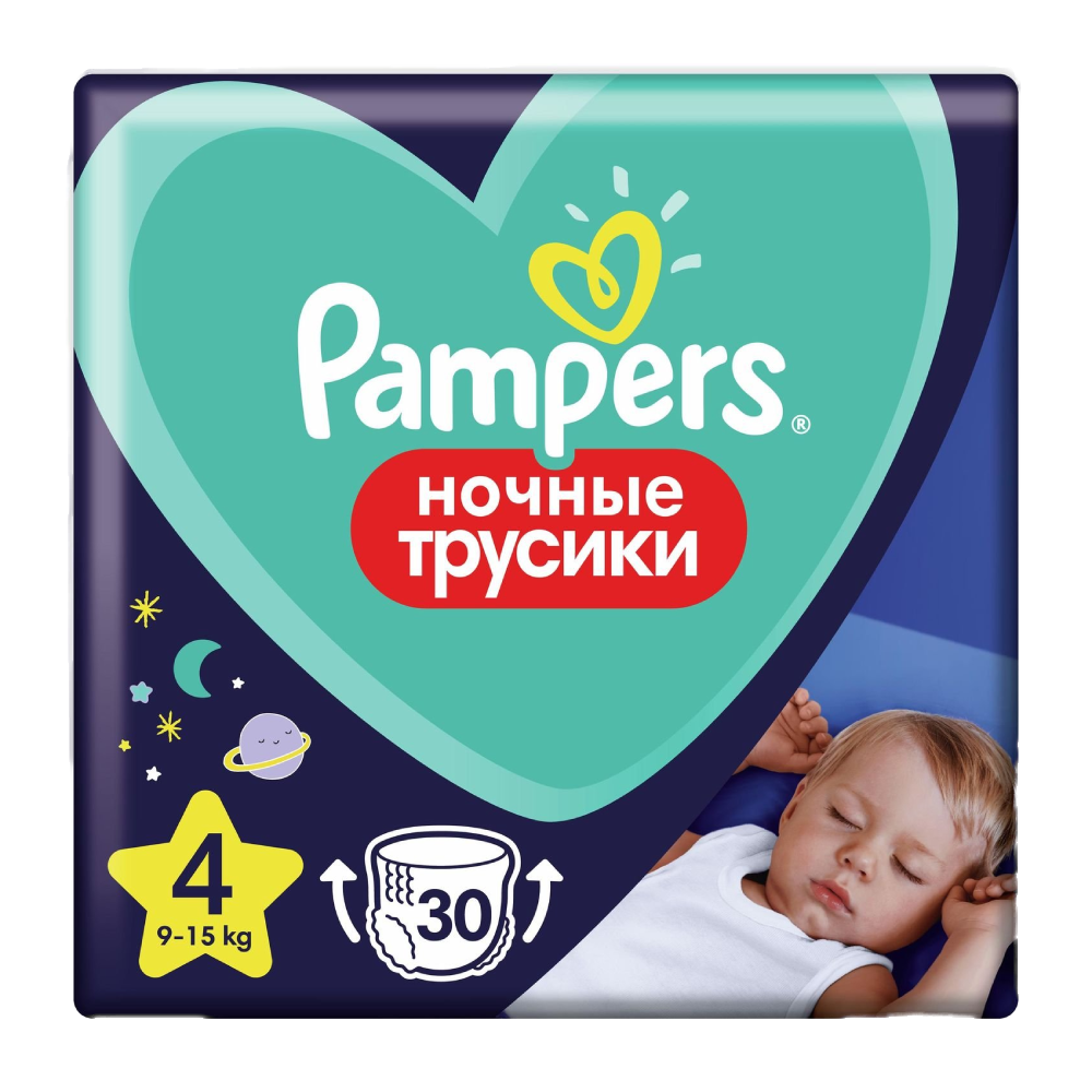 Трусики-подгузники Памперс (Pampers) Pants 9-15 кг ночные р.4 30 шт ...