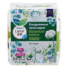 Купить Laurier Прокладки на каждый день Botanical Cotton без запаха 54 шт цена