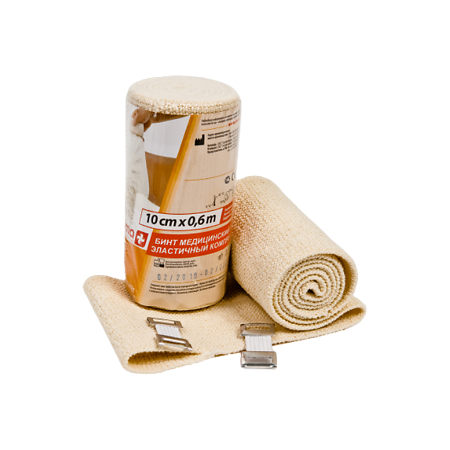 Изображение товара Бинт Лаума эластичный медицинский ВР с застежкой 10 см х 0,6 м 1 шт