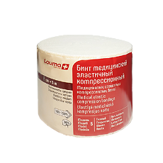 Купить Бинт Лаума эластичный медицинский СР с застежкой 8 см х 5,0 м 1 шт цена