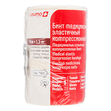 Купить Бинт Лаума эластичный медицинский СР с застежкой 10 см х 1,5 м 1 шт цена