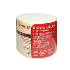Купить Бинт Лаума эластичный медицинский СР с застежкой 10 см х 5,0 м 1 шт цена