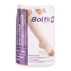 Купить Бинт Baltic medical медицинский эластичный компрессионный СР 8 см х 1,5 м 1 шт цена