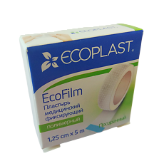 Купить Ecoplast Пластырь EcoFilm медицинский фиксирующий полимерный 1,25 см х 5 м 1 шт цена