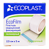 Ecoplast Пластырь EcoFilm медицинский фиксирующий полимерный 2,5 см х 5 м 1 шт