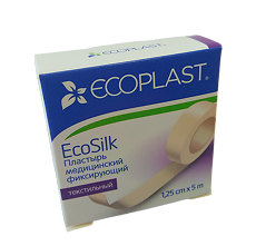 Изображение товара Ecoplast Пластырь EcoSilk медицинский фиксирующий текстильный 1,25 см х 5 м 1 шт