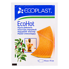 Изображение товара Ecoplast Пластырь медицинский перцовый EcoHot 10x15 1 шт