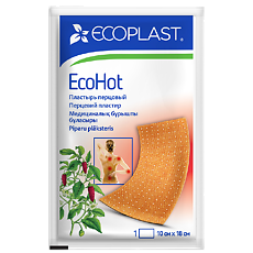 Купить Ecoplast Пластырь медицинский перцовый EcoHot 10x18 1 шт цена