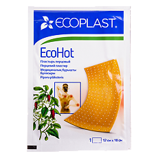 Купить Ecoplast Пластырь медицинский перцовый EcoHot 12x18 1 шт цена