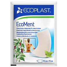 Купить Ecoplast Пластырь медицинский с ментолом EcoMent 10x15 1 шт цена