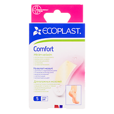 Изображение товара Ecoplast Набор противомозольных пластырей Comfort 70x38мм 5 шт