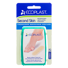 Купить Ecoplast Набор пластырь медицинский гидроколлоидный Second skin 20 мм х 60 мм 5 шт цена