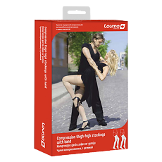 Купить Чулки Лаума с резинкой и хлопком без мыска медицинские компрессия кл.2 натур. р.3K AG310 1 уп цена