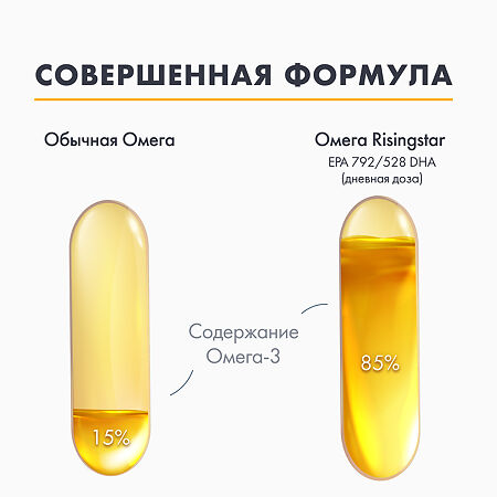 Омега-3 жирные кислоты Risingstar EPA 792/528 DHA 1620 мг капсулы, 60 шт.