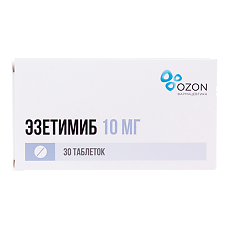Купить Эзетимиб таблетки 10 мг 30 шт цена