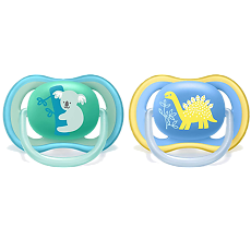 Купить Philips Avent Пустышка Ultra Air SCF349/11 в комплекте с футляром для хранения и стерилизации 18+ мес 2 шт цена