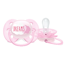 Купить Philips Avent Пустышка силиконовая Ultra Soft Dreams 0-6 мес для девочек SCF527/01 1 шт цена