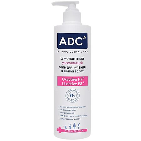 ADC Эмолентный гель для купания и мытья волос увлажняющий 200 мл 1 шт