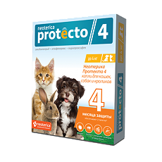 Изображение товара Неотерика Протекто (Neoterica Protecto) 4 Капли для кошек и собак до 4 кг пипетки 2 шт