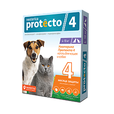 Изображение товара Неотерика Протекто (Neoterica Protecto) 4 Капли для кошек и собак 4-10 кг пипетки 2 шт