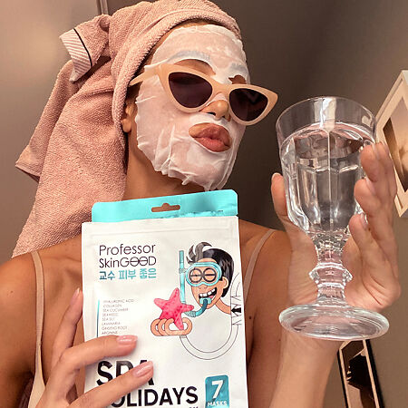 Professor SkinGOOD Увлажняющие маски Морское СПА Spa Holidays Marine Collagen Mask Pack 7 шт