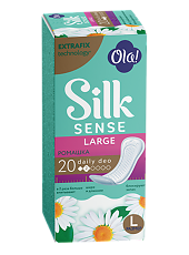Купить Ola! Silk Sense Прокладки ежедневные Daily Deo Large аромат Ромашки 20 шт цена
