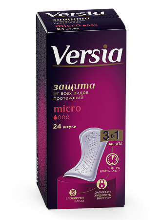 Versia Прокладки урологические для женщин Micro 24 шт