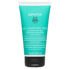 Купить Apivita Oily Roots & Dry Ends Кондиционер балансирующий  с Крапивой и Прополисом тюбик 150 мл 1 шт цена