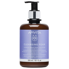 Купить Apivita Пенка для лица и глаз Олива, Лаванда,Прополис очищающая 300 мл 1 шт цена