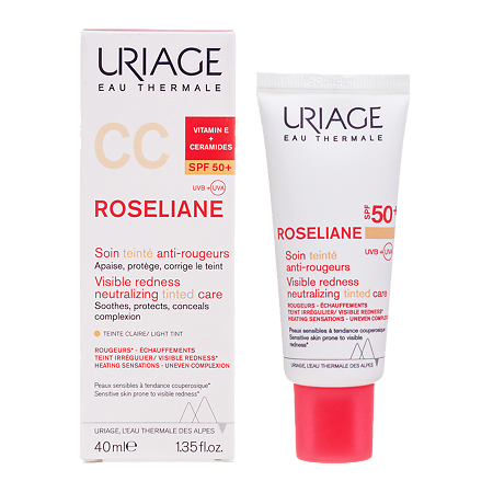 Uriage Roseliane CC Крем против покраснений с тональным эффектом SPF50 40 мл 1 шт