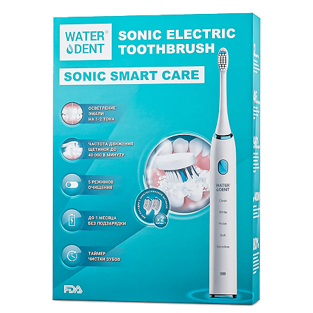 WaterDent Зубная щетка электрическая Sonic Smart Care звуковая 1 шт