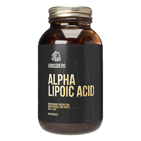 Grassberg Alpha Lipoic Acid Альфа Липоевая кислота 60 мг капсулы массой 500 мг 60 шт