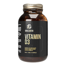 Изображение товара Grassberg Витамин D3 / Vitamin Д3 15 мкг 600 МЕ капсулы массой 500 мг 90 шт